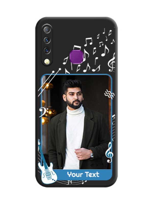 Custom Musical Theme Design with Text on Photo On Space Black Custom Soft Matte Mobile Back Cover - Infinix S4