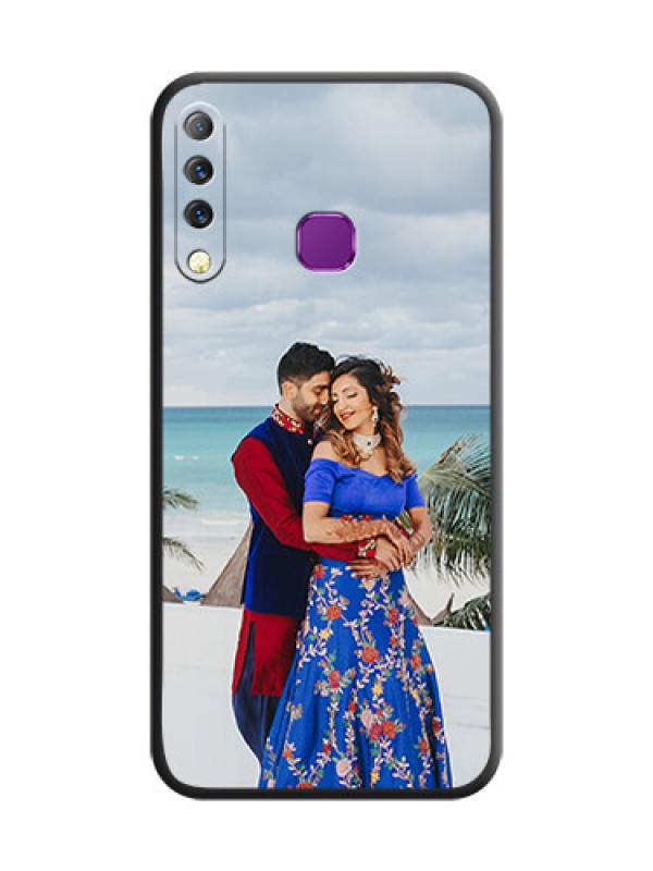 Custom Full Single Pic Upload On Space Black Custom Soft Matte Mobile Back Cover - Infinix S4