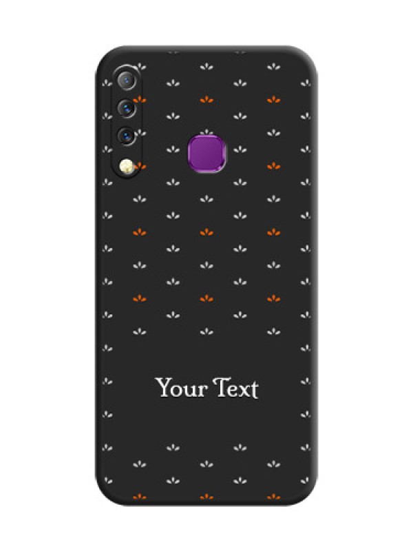 Custom Simple Pattern With Custom Text On Space Black Custom Soft Matte Mobile Back Cover - Infinix S4