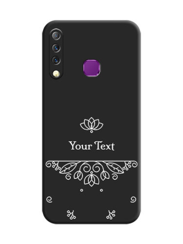 Custom Lotus Garden Custom Text On Space Black Custom Soft Matte Mobile Back Cover - Infinix S4