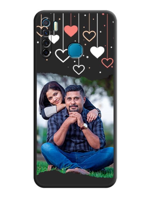 Custom Love Hangings with Splash Wave Picture on Space Black Custom Soft Matte Phone Back Cover - Infinix S5 Lite