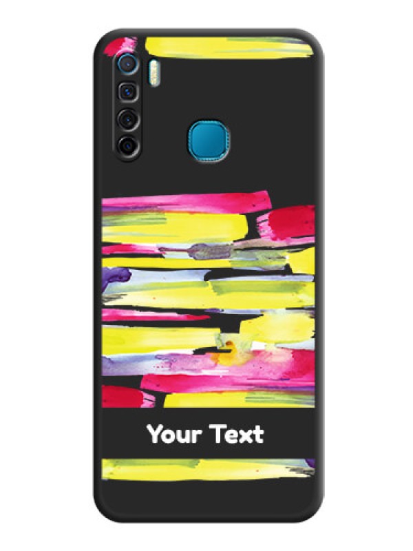 Custom Brush Coloured on Space Black Personalized Soft Matte Phone Covers - Infinix S5 Lite