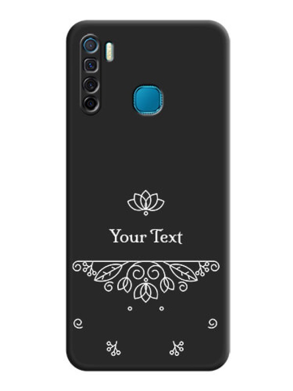 Custom Lotus Garden Custom Text On Space Black Personalized Soft Matte Phone Covers -Infinix S5 Lite