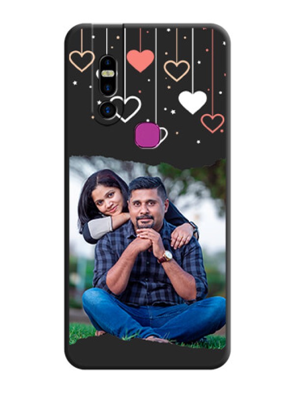 Custom Love Hangings with Splash Wave Picture on Space Black Custom Soft Matte Phone Back Cover - Infinix S5 Pro