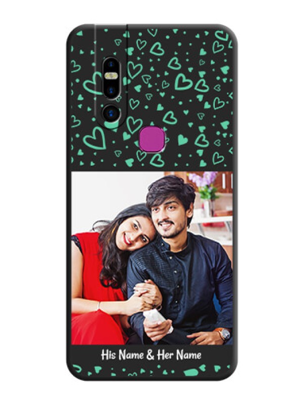 Custom Sea Green Indefinite Love Pattern - Photo on Space Black Soft Matte Mobile Cover - Infinix S5 Pro