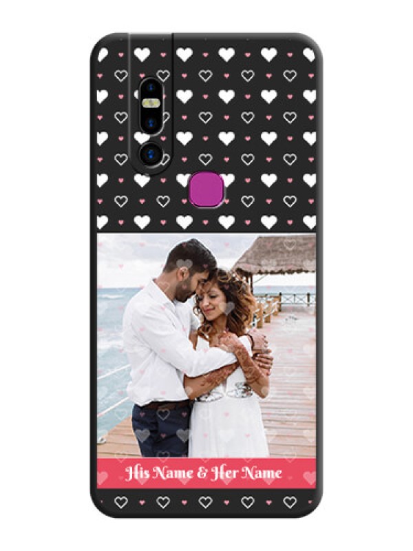 Custom White Color Love Symbols with Text Design - Photo on Space Black Soft Matte Phone Cover - Infinix S5 Pro