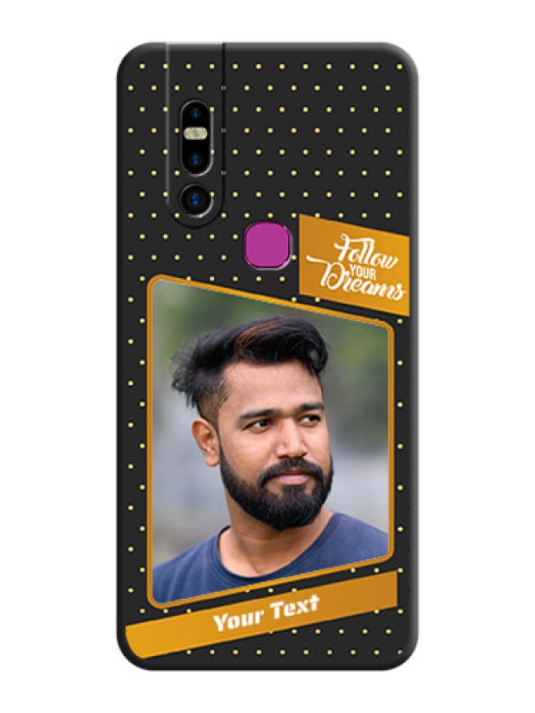 Custom Follow Your Dreams with White Dots on Space Black Custom Soft Matte Phone Cases - Infinix S5 Pro