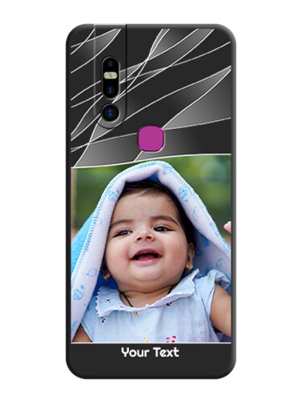 Custom Mixed Wave Lines - Photo on Space Black Soft Matte Mobile Cover - Infinix S5 Pro