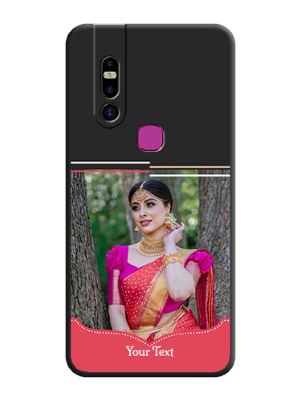 Custom Classic Plain Design with Name - Photo on Space Black Soft Matte Phone Cover - Infinix S5 Pro