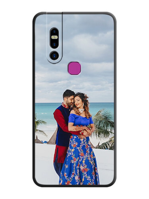 Custom Full Single Pic Upload On Space Black Personalized Soft Matte Phone Covers - Infinix S5 Pro