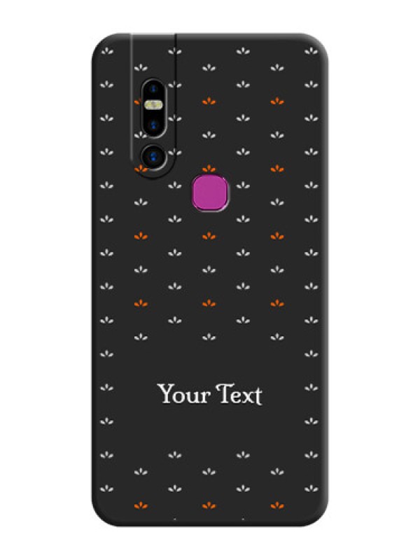 Custom Simple Pattern With Custom Text On Space Black Personalized Soft Matte Phone Covers - Infinix S5 Pro