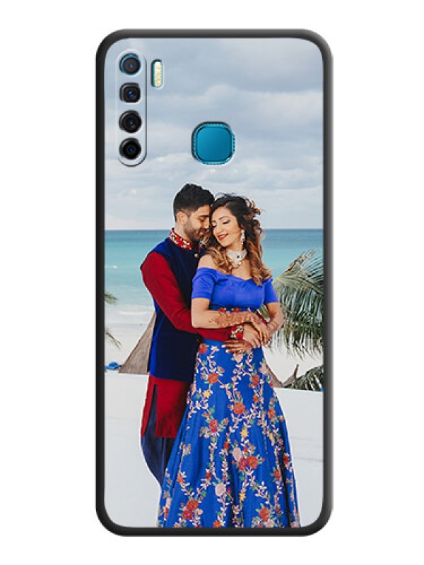 Custom Full Single Pic Upload On Space Black Personalized Soft Matte Phone Covers -Infinix S5
