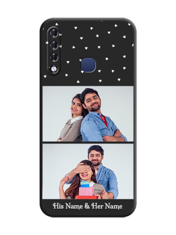 Custom Miniature Love Symbols with Name on Space Black Custom Soft Matte Back Cover - Infinix Smart 3 Plus