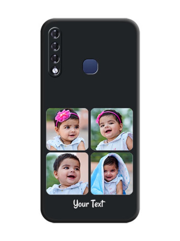 Custom Floral Art with 6 Image Holder - Photo on Space Black Soft Matte Mobile Case - Infinix Smart 3 Plus