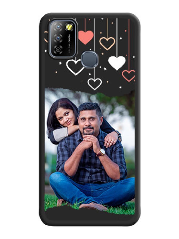 Custom Love Hangings with Splash Wave Picture on Space Black Custom Soft Matte Phone Back Cover - Infinix Smart 5A