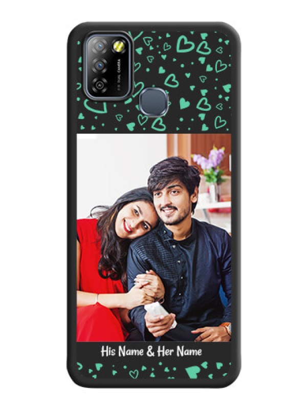 Custom Sea Green Indefinite Love Pattern on Photo on Space Black Soft Matte Mobile Cover - Infinix Smart 5A