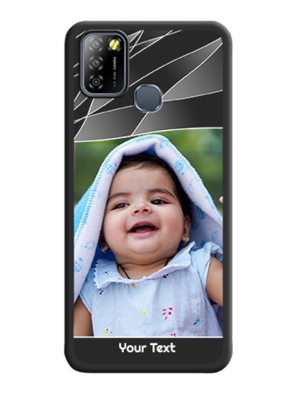 Custom Mixed Wave Lines on Photo on Space Black Soft Matte Mobile Cover - Infinix Smart 5A