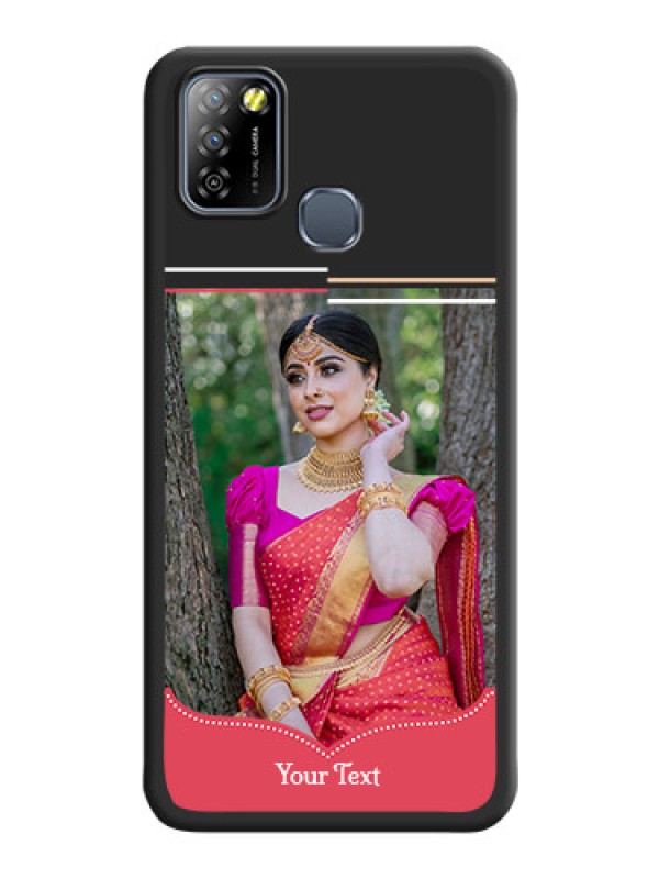 Custom Classic Plain Design with Name on Photo on Space Black Soft Matte Phone Cover - Infinix Smart 5A