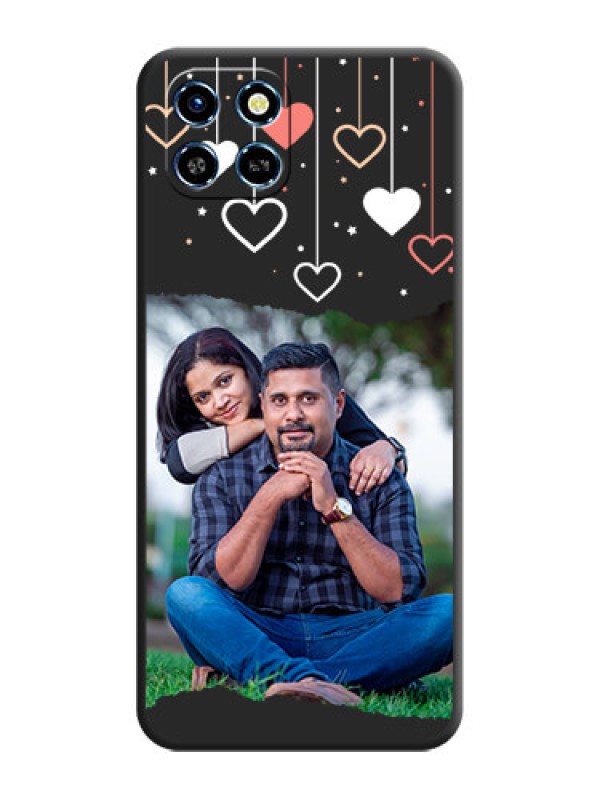 Custom Love Hangings with Splash Wave Picture on Space Black Custom Soft Matte Phone Back Cover - Infinix Smart 6 HD