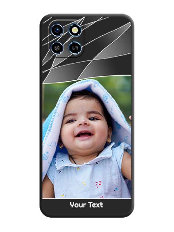 Custom Mixed Wave Lines - Photo on Space Black Soft Matte Mobile Cover - Infinix Smart 6 HD