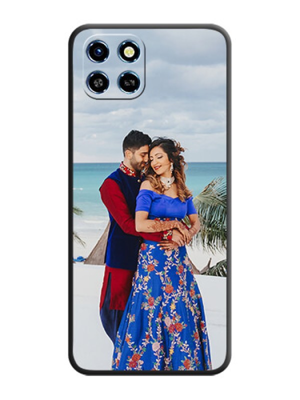 Custom Full Single Pic Upload On Space Black Personalized Soft Matte Phone Covers - Infinix Smart 6 HD