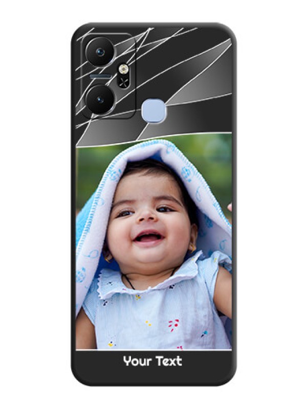 Custom Mixed Wave Lines - Photo on Space Black Soft Matte Mobile Cover - Infinix Smart 6 Plus