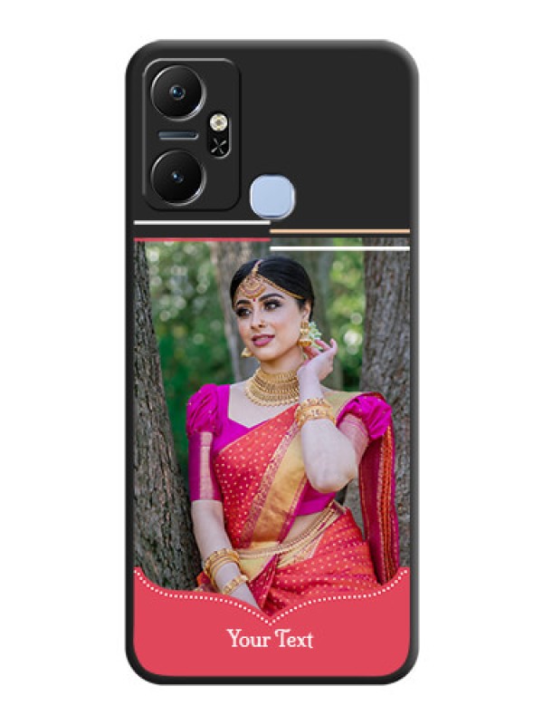Custom Classic Plain Design with Name - Photo on Space Black Soft Matte Phone Cover - Infinix Smart 6 Plus