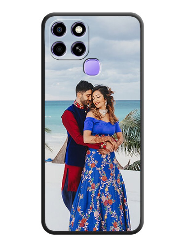 Custom Full Single Pic Upload On Space Black Personalized Soft Matte Phone Covers -Infinix Smart 6