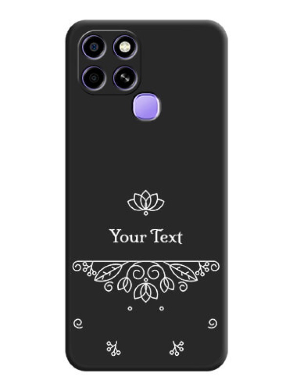 Custom Lotus Garden Custom Text On Space Black Personalized Soft Matte Phone Covers -Infinix Smart 6