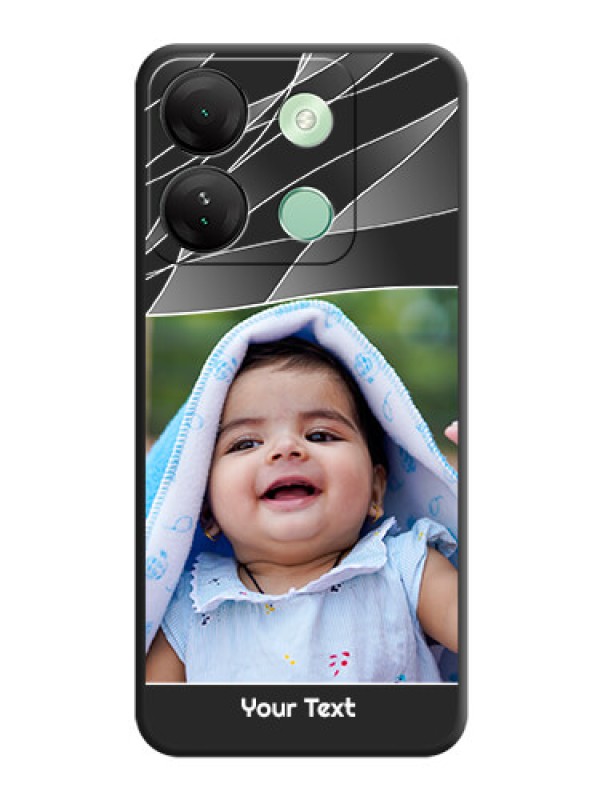 Custom Mixed Wave Lines - Photo on Space Black Soft Matte Mobile Cover - Infinix Smart 7 Hd