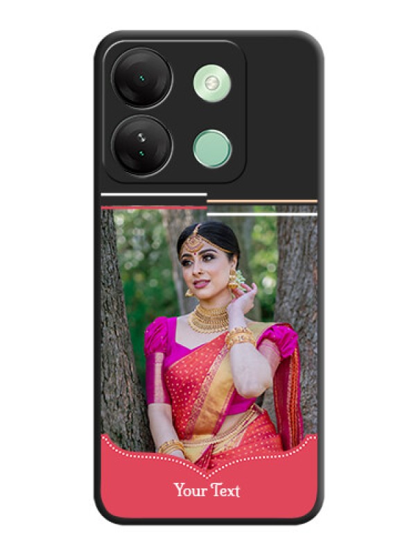 Custom Classic Plain Design with Name - Photo on Space Black Soft Matte Phone Cover - Infinix Smart 7 Hd