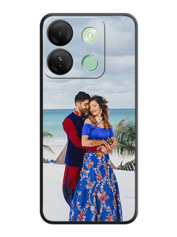 Custom Full Single Pic Upload On Space Black Personalized Soft Matte Phone Covers - Infinix Smart 7 Hd