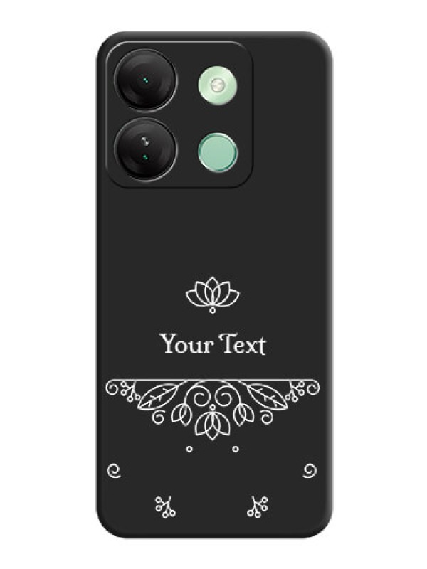 Custom Lotus Garden Custom Text On Space Black Personalized Soft Matte Phone Covers - Infinix Smart 7 Hd