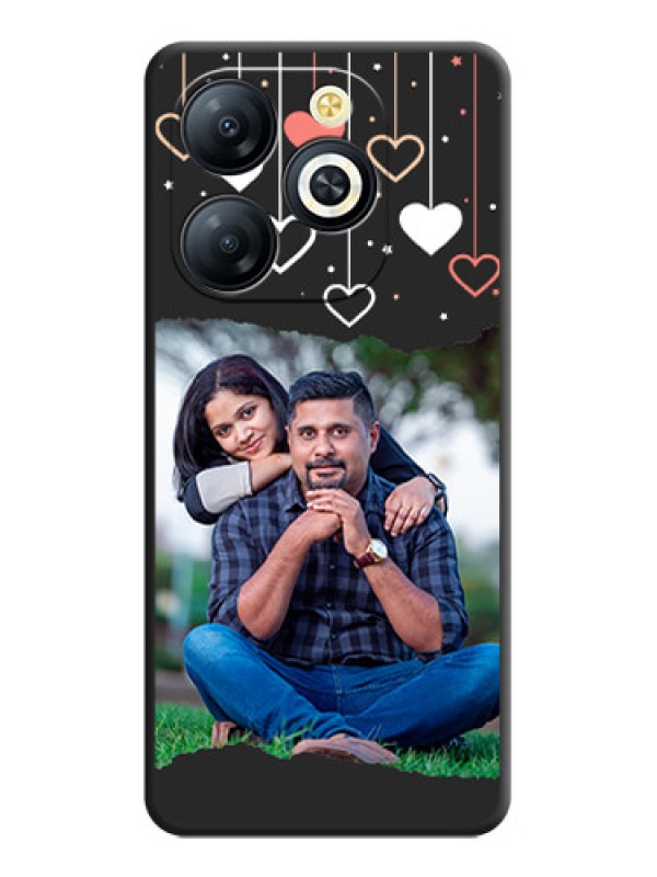 Custom Love Hangings with Splash Wave Picture On Space Black Custom Soft Matte Mobile Back Cover - Smart 8 HD