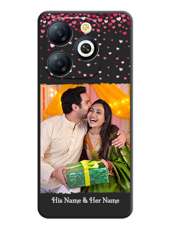 Custom Fall in Love with Your Partner on Photo On Space Black Custom Soft Matte Mobile Back Cover - Smart 8 HD