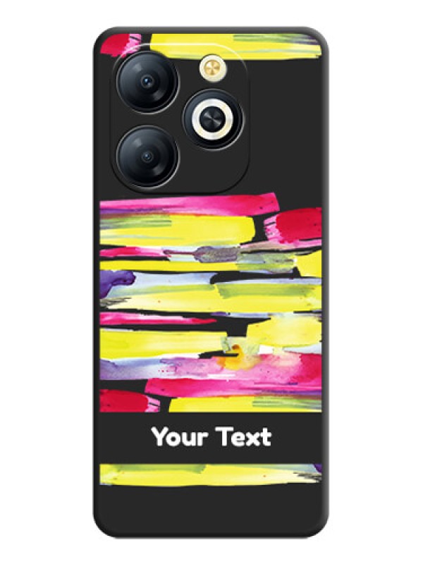 Custom Brush Coloured On Space Black Custom Soft Matte Mobile Back Cover - Smart 8 HD