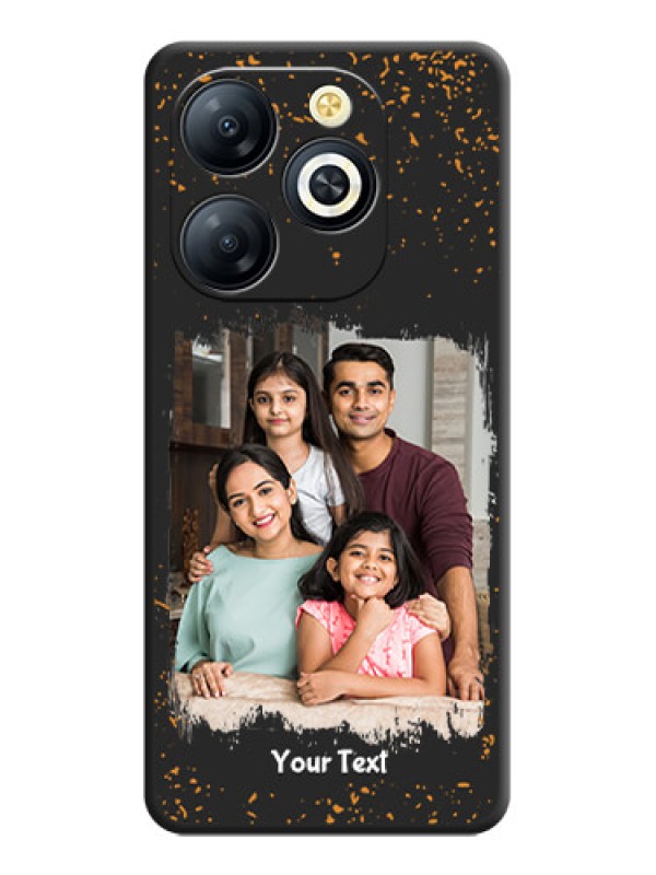 Custom Spray Free Design on Photo On Space Black Custom Soft Matte Mobile Back Cover - Smart 8 HD