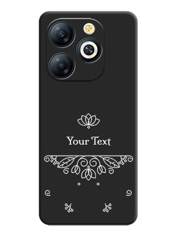 Custom Lotus Garden Custom Text On Space Black Custom Soft Matte Mobile Back Cover - Smart 8 HD