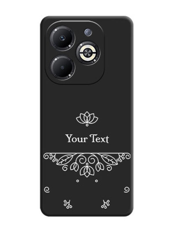 Custom Lotus Garden Custom Text On Space Black Custom Soft Matte Mobile Back Cover - Infinix Smart 8 Plus