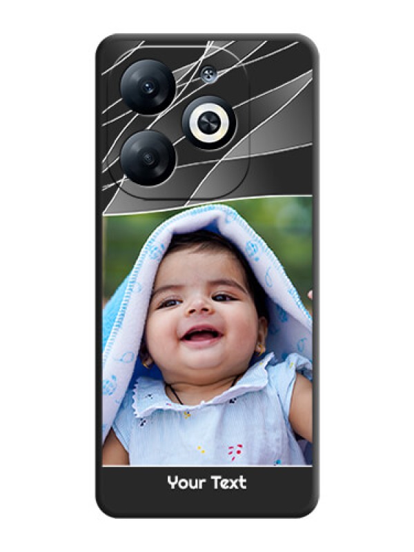 Custom Mixed Wave Lines - Photo on Space Black Soft Matte Mobile Cover - Infinix Smart 8