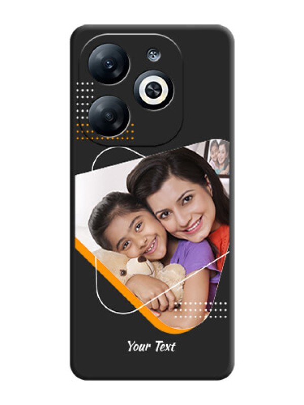 Custom Yellow Triangle - Photo on Space Black Soft Matte Phone Cover - Infinix Smart 8