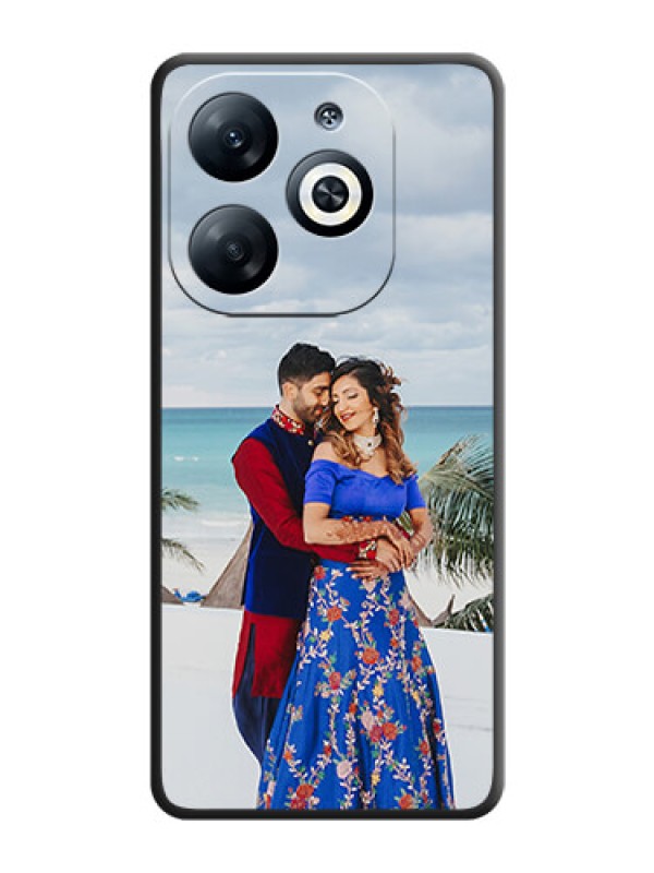 Custom Full Single Pic Upload On Space Black Personalized Soft Matte Phone Covers - Infinix Smart 8