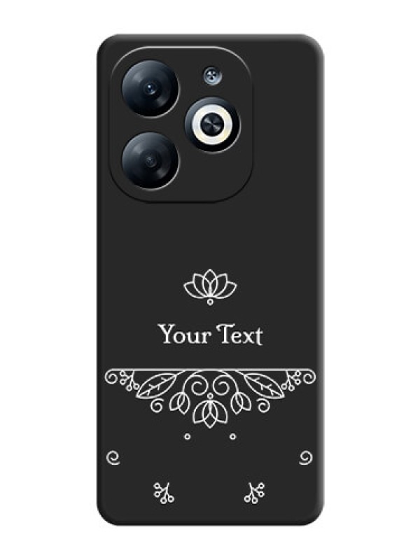 Custom Lotus Garden Custom Text On Space Black Personalized Soft Matte Phone Covers - Infinix Smart 8