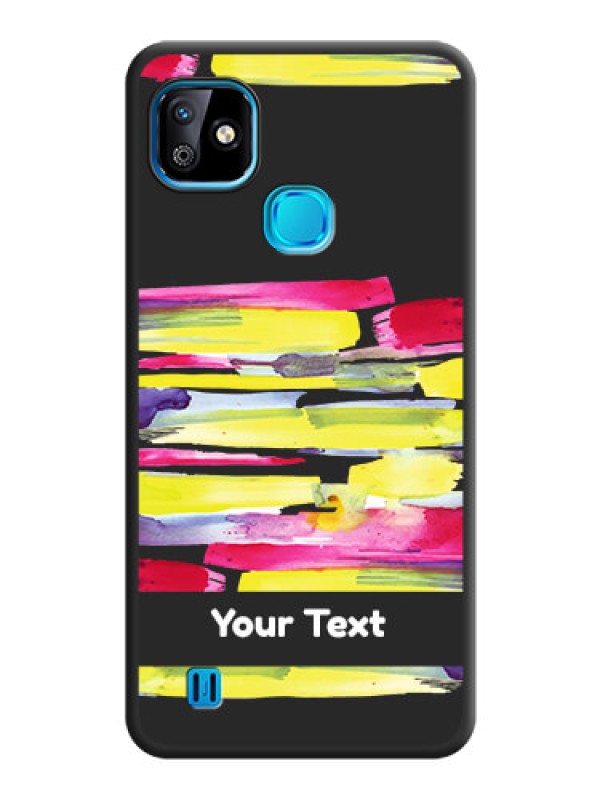 Custom Brush Coloured on Space Black Personalized Soft Matte Phone Covers - Infinix Smart Hd 2021