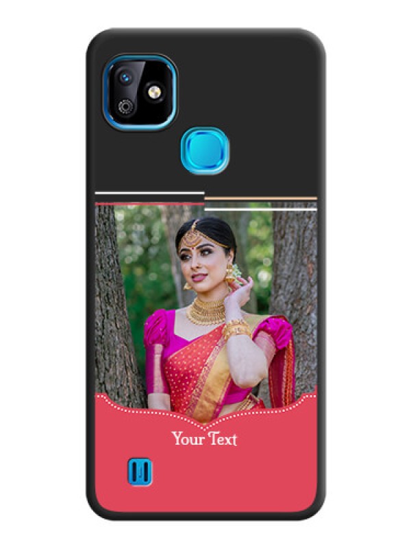 Custom Classic Plain Design with Name on Photo on Space Black Soft Matte Phone Cover - Infinix Smart Hd 2021
