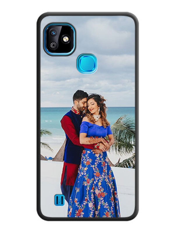 Custom Full Single Pic Upload On Space Black Personalized Soft Matte Phone Covers -Infinix Smart Hd 2021