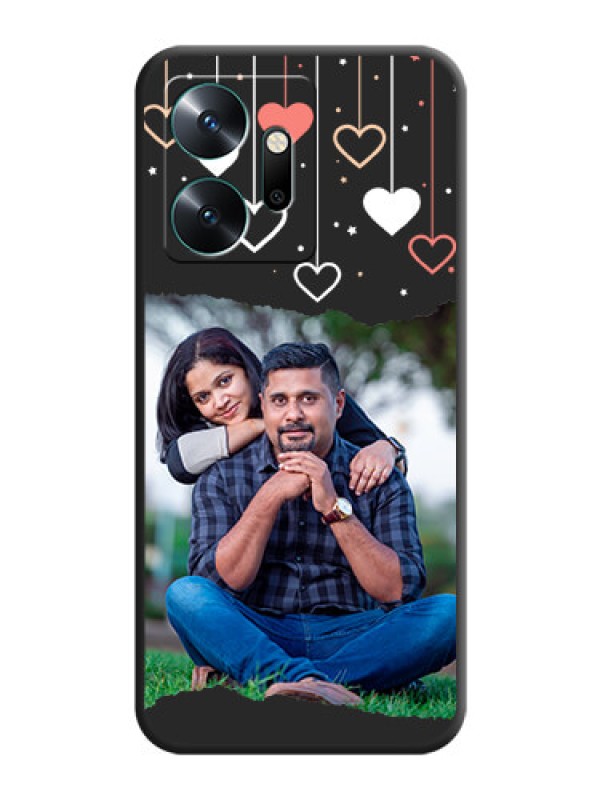 Custom Love Hangings with Splash Wave Picture on Space Black Custom Soft Matte Phone Back Cover - Infinix Zero 20