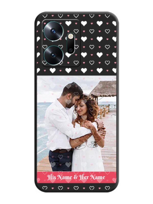 Custom White Color Love Symbols with Text Design - Photo on Space Black Soft Matte Phone Cover - Infinix Zero 20