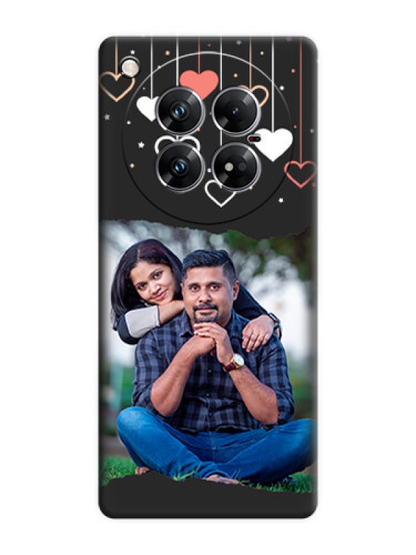 Custom Love Hangings with Splash Wave Picture On Space Black Custom Soft Matte Mobile Back Cover - Infinix Zero 40 5G