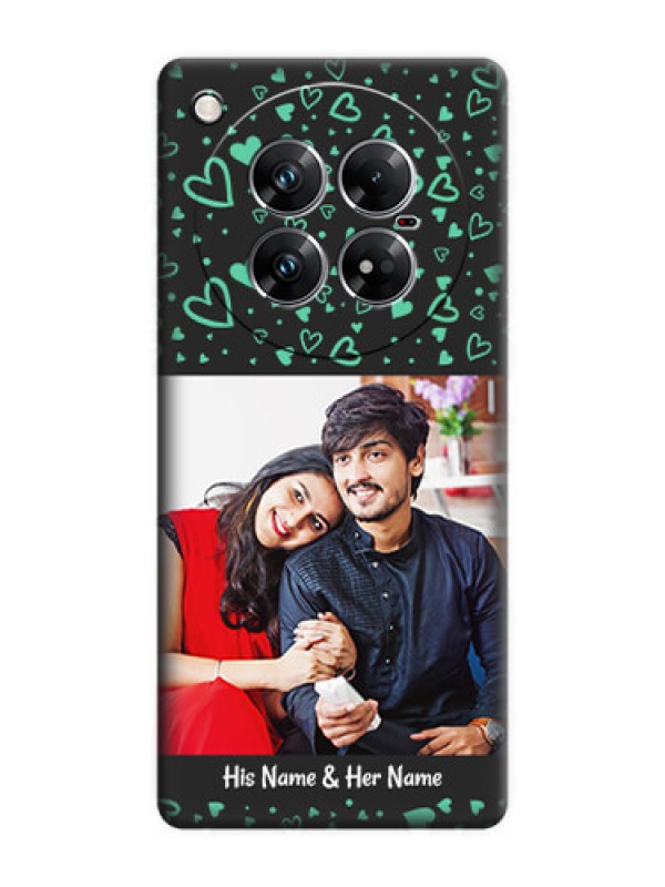 Custom Sea Green Indefinite Love Pattern on Photo On Space Black Custom Soft Matte Mobile Back Cover - Infinix Zero 40 5G